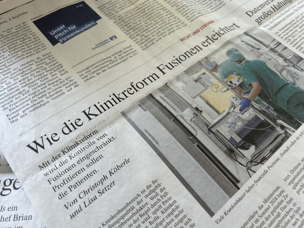 Wie die Klinikreform Fusionen erleichtert Wie die Klinikreform Fusionen erleichtert